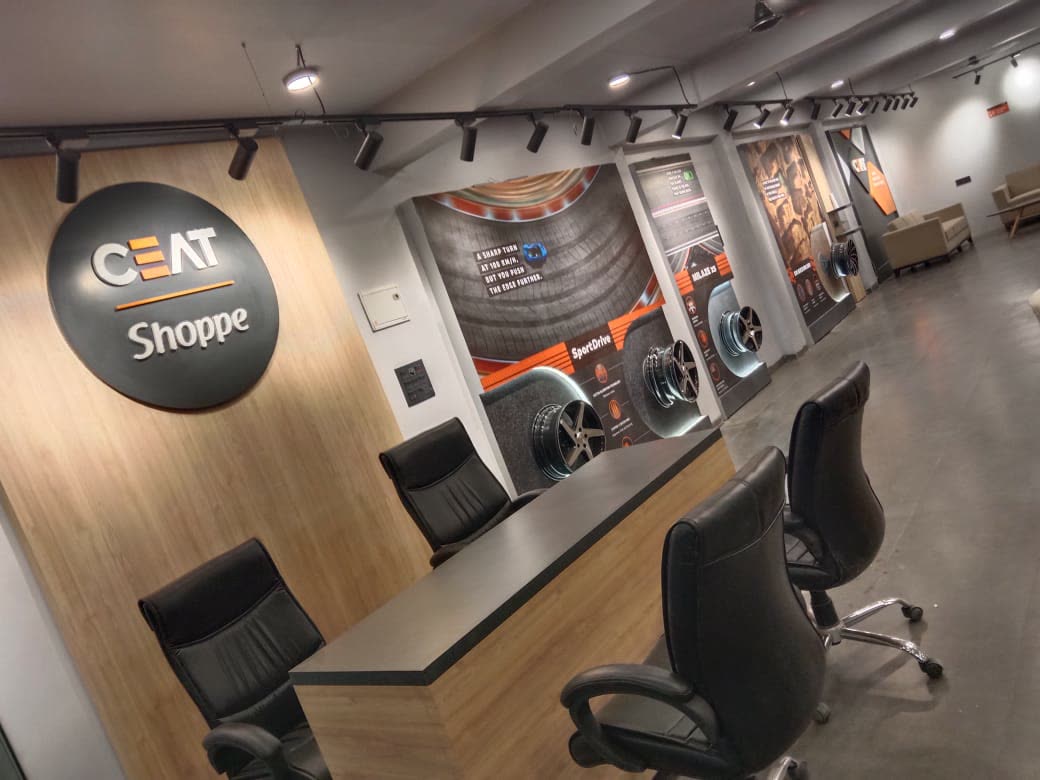 CEAT Shoppe reception desk and showroom
